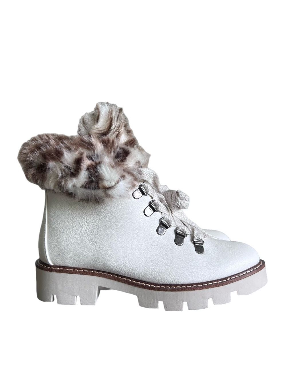 White Mountain NEW Women's Glamorous Fur Lined Scotchgard Boot Size 6.5 #983